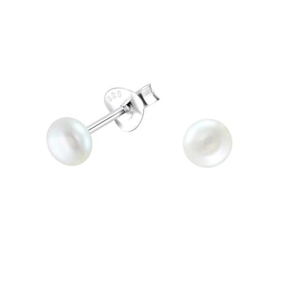 Premokshi 4mm  Fresh Water Pearl 925 Sterling Silver Stud Earrings (S-ER101-4MM)