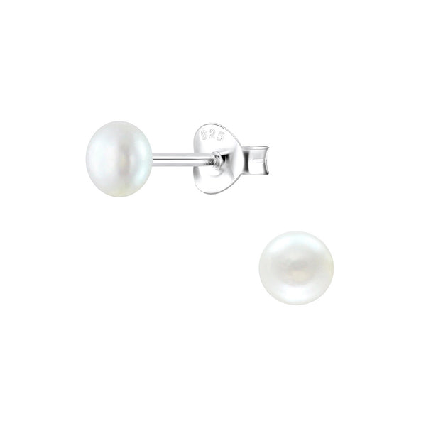 Premokshi 4mmFresh Water Pearl 925 Sterling Silver Stud Earrings (S-ER101-4MM)