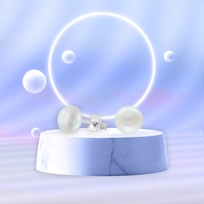 Premokshi Fresh Water Pearl 925 Sterling Silver Stud Earrings (925-EAR-1-6MM)