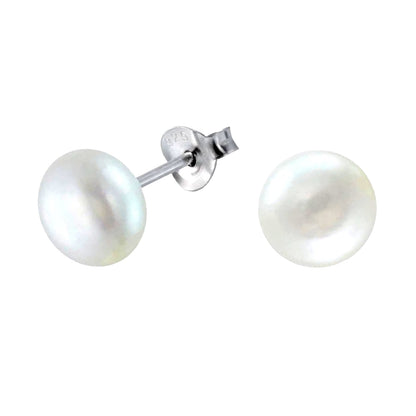 Premokshi Fresh Water Pearl 925 Sterling Silver Stud Earrings (925-EAR-1-8MM)
