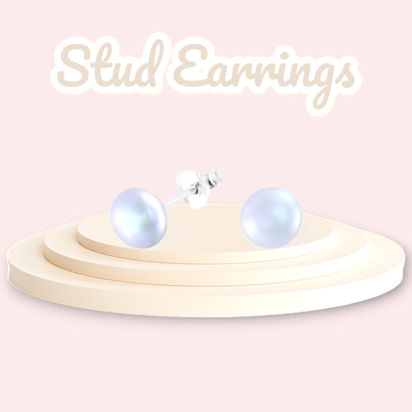 Premokshi 5mm Fresh Water Pearl 925 Sterling Silver Stud Earrings (S-ER101-5MM)