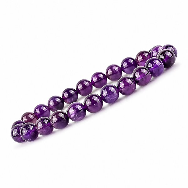Amethyst Bracelet for Peace, Stress Relief & Spiritual Healing | Natural Crystal Bracelet for Men & Women
