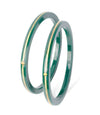 Premokshi Pure Gold22-karat Green Pola Bangles (Set of 2pcs) B101-GREEN