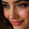 14Kt Pure Yellow Gold Black Cubic Zirconia Stone Nose Pin 3.5MM with Purity Certificate (G-NPS101-BLACK-3.5MM)