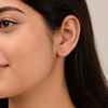 Premokshi 925 Silver Solitaire Stud Earrings with Round Brilliant Cubic Zirconia | Sterling Silver Earrings for Women & Men (Light Pink - 5MM)