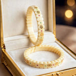 Premokshi Pure 22-karat Yellow Pola Bangles (Set of 2pcs) PB104-Cream