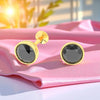 Premokshi 5mm Pure 14-Karat Gold Ear Stud (G-EAR101-5MM-BLACK)