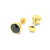 Premokshi 5mm Pure 14-Karat Gold Ear Stud (G-EAR101-5MM-BLACK)