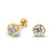 Premokshi 5mm Pure 14-Karat Gold Ear Stud (G-EAR101-5MM-WHITE)
