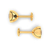 Premokshi 5mm Pure 14-Karat Gold Ear Stud (G-EAR101-5MM-WHITE)