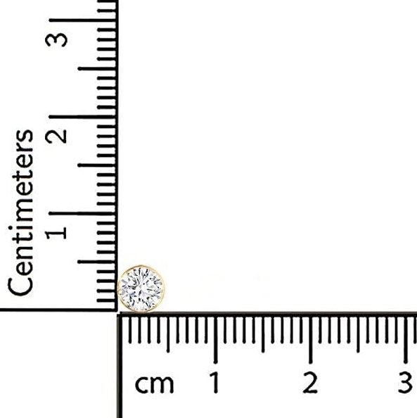 Premokshi 5mm Pure 14-Karat Gold Ear Stud (G-EAR101-5MM-WHITE)