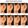 14K 5mm Pure Yellow Gold Stud Earrings with White Cubic Zirconia Stone & Purity Certificate (G-EAR101-5MM-WHITE)