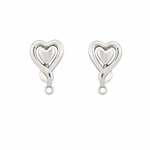 Premokshi 925 Sterling Silver Heart Stud Earrings for Women (S-ER116)