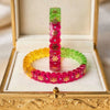 Premokshi Pure 22-karat Yellow Pola Bangles (Set of 2pcs) PB104-L-GREEN-PINK-YELLOW (Copy)