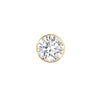 Premokshi 2mm Pure Yellow Gold CZ Nose Pin