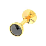 Premokshi 3mm Pure 14kt Gold Nose Pin (G-NPS101-BLACK-3MM)