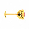 14Kt Pure Yellow Gold Red Cubic Zirconia (CZ) Stone Nose Pin 4MM with Purity Certificate (G-NPS101-RED-4MM)