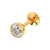 Premokshi 2.5mm Pure Yellow Gold Nose Pin (G-NPS101-WHITE-2.5MM)
