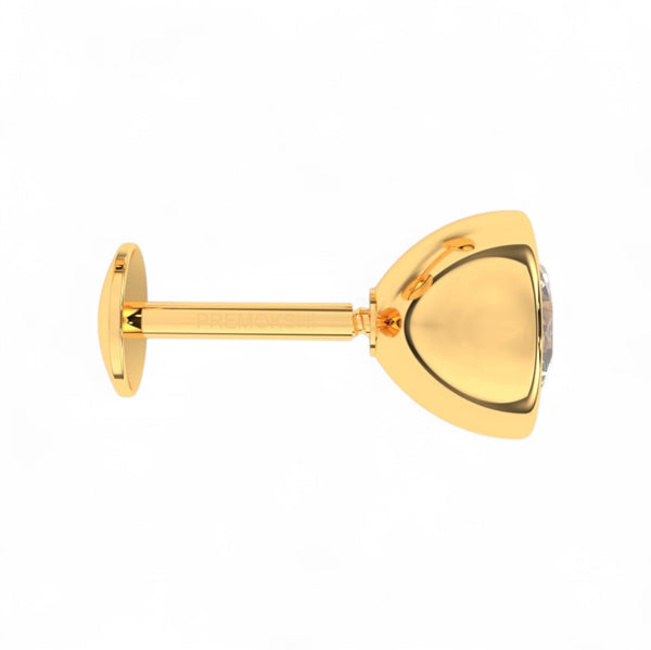 Premokshi 2mm Pure Yellow Gold CZ Nose Pin