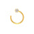 Pure YellowGold Nose Pin for Women & Girls (NPW101-WHITE-2.5MM)
