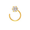 Pure Yellow 14-karat Gold Nose Pin (NPW101-WHITE-3.5MM)