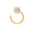 Pure Yellow 14-karat Gold Nose Pin (NPW101-WHITE-3.5MM)