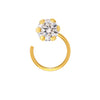 Pure Yellow GoldNose Pin for Women & Girls (NPW101-WHITE-4MM)