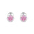 Premokshi 925 Silver Solitaire Stud Earrings with Round Brilliant Cubic Zirconia | Sterling Silver Earrings for Women & Men (Light Pink - 5MM)