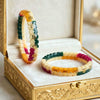 Premokshi Pure 22-karat Yellow Pola Bangles (Set of 2pcs) PB104-RED-GREEN-YELLOW
