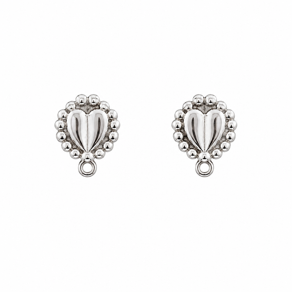 Premokshi 925 Sterling Silver Heart Stud Earrings for Women (S-ER117)
