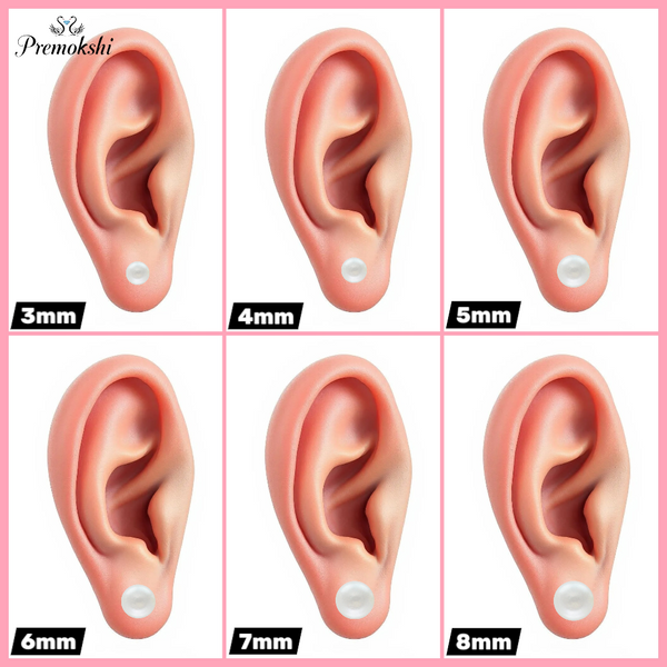 Premokshi 5mm Fresh Water Pearl 925 Sterling Silver Stud Earrings (S-ER101-5MM)