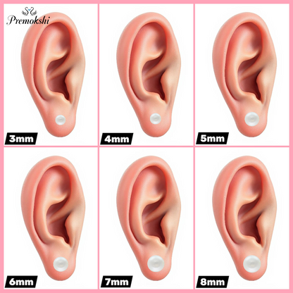 Premokshi Fresh Water Pearl 925 Sterling Silver Stud Earrings (925-EAR-1-8MM)