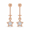 925 Silver Star Helix Hanging Earrings