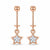 925 Silver Star Helix Hanging Earrings