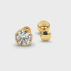 Premokshi 5mm Pure 14-Karat Gold Ear Stud (G-EAR101-5MM-WHITE)