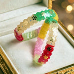 Premokshi Pure 22-karat Yellow Pola Bangles (Set of 2pcs) PB104-L-RED-GREEN-YELLOW